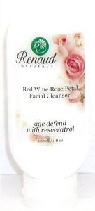 Red Wine Rose Petal Facial Cleanser age defend with Resveratrol